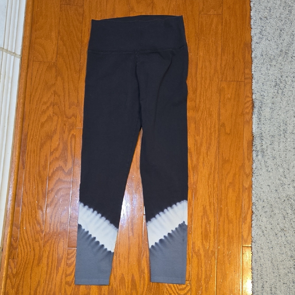 Aerie Black Gray Patterned Leggings Soft Stretch Size M EUC